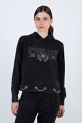 Poleron Hood Magnolia Gris Oscuro Everlast