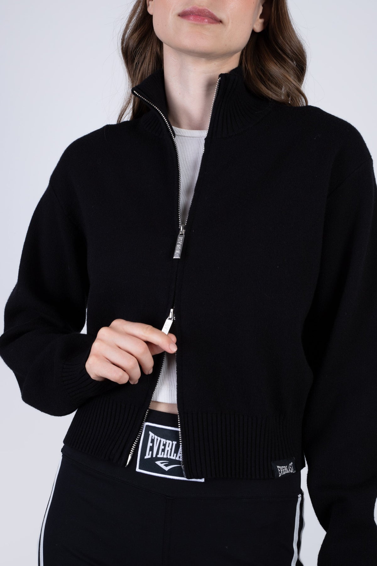 Sweater Cardigan Piscis Negro Everlast