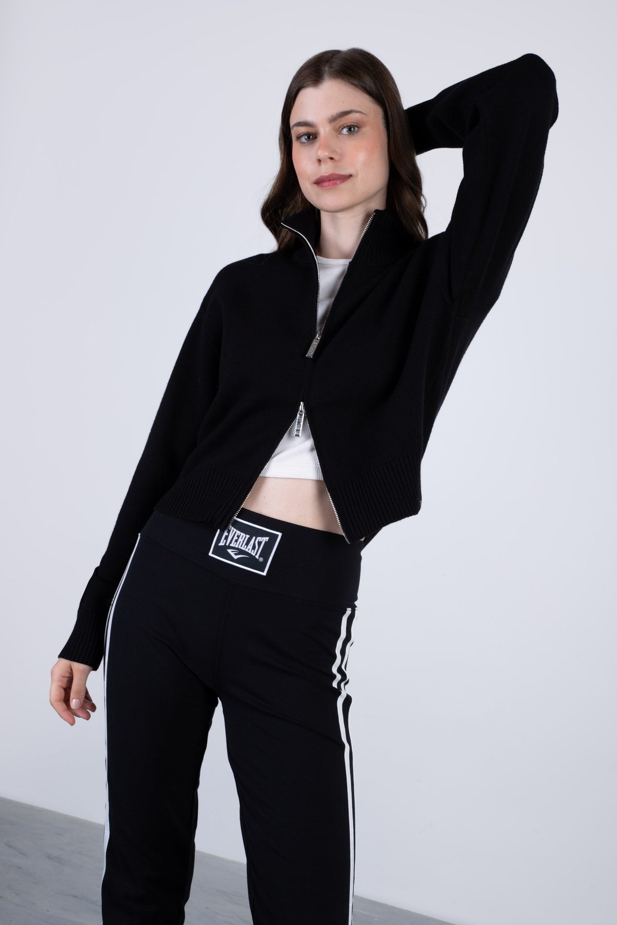 Sweater Cardigan Piscis Negro Everlast