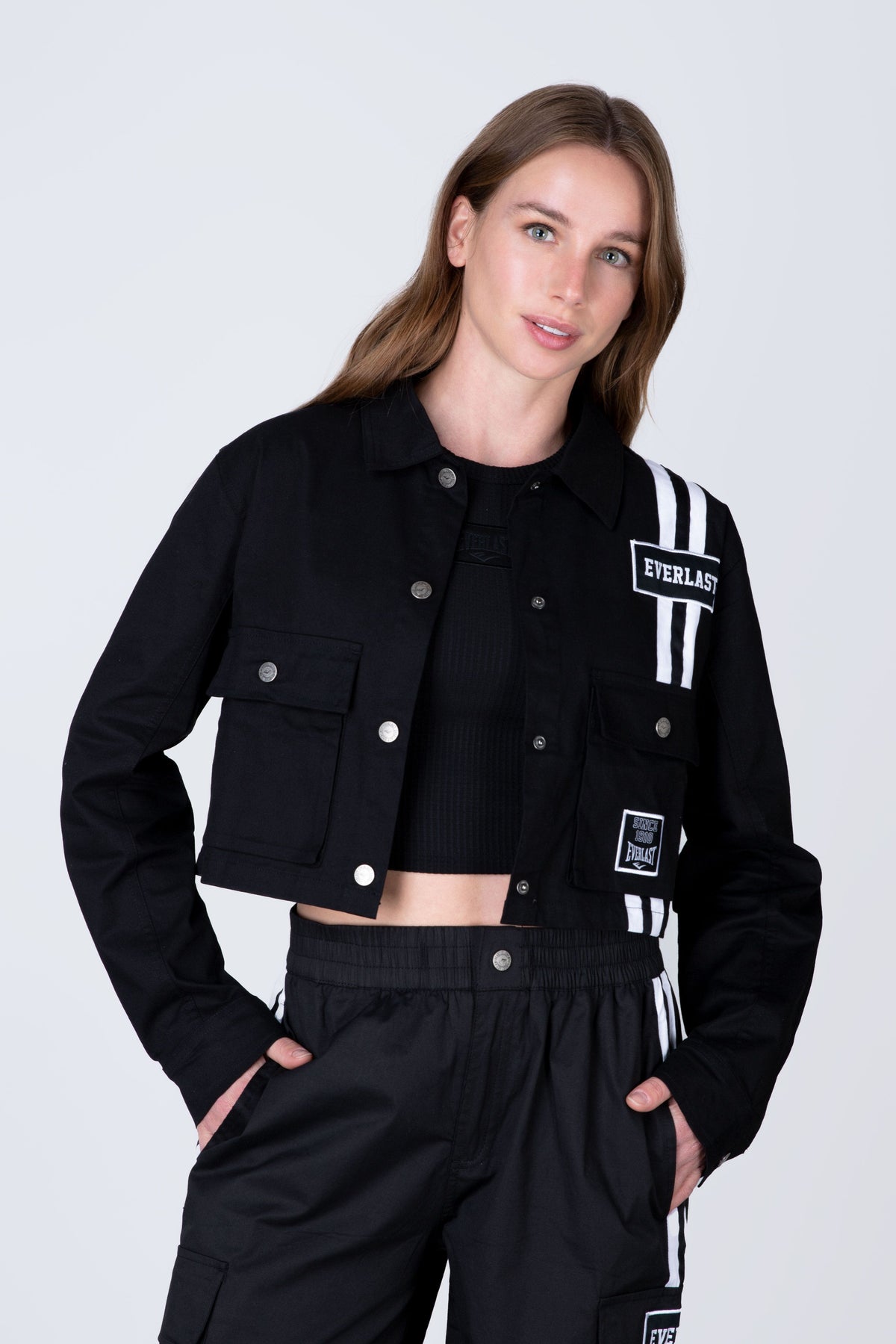 Chaqueta Crop Style Negro Everlast