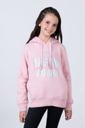 Poleron Hood Cloud Niña Rosado Everlast
