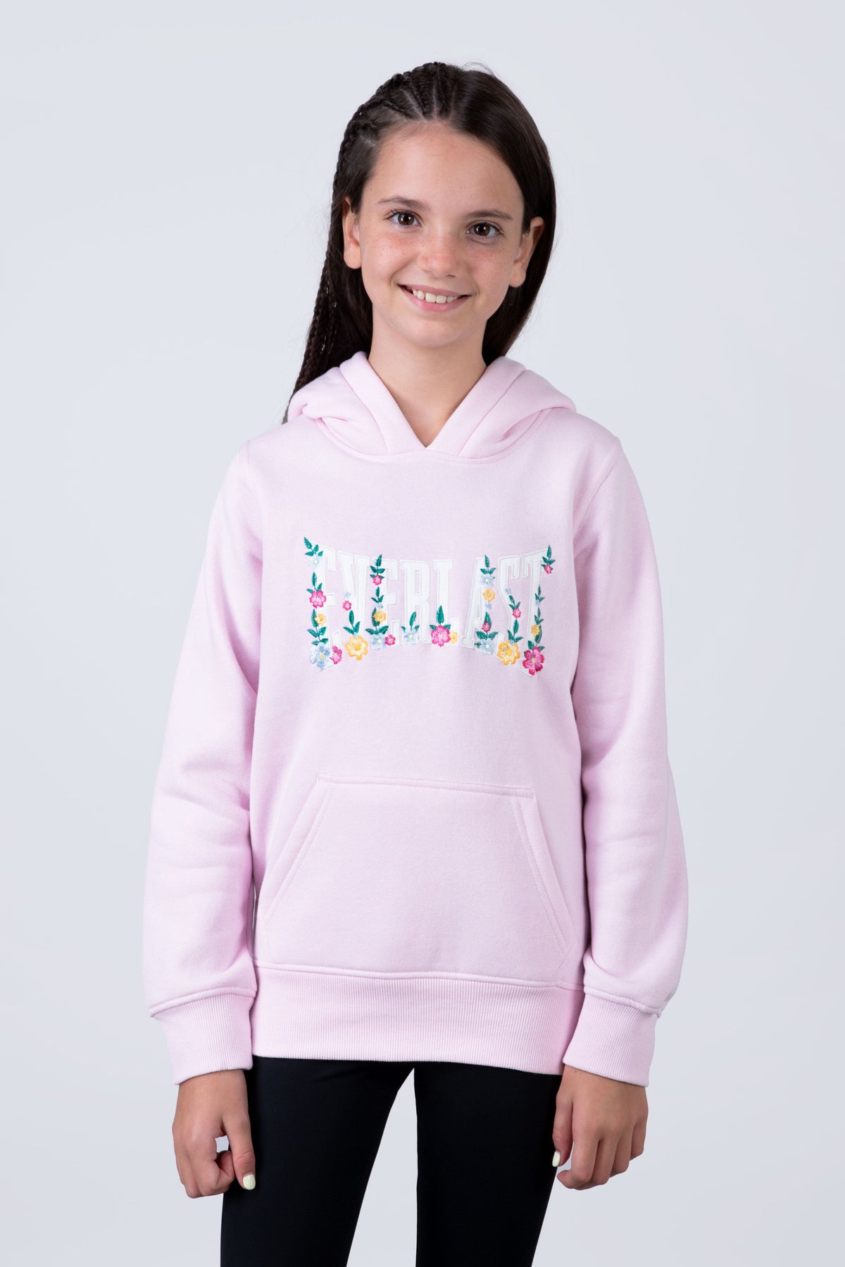 Poleron Hood Margarita Niña Rosado Everlast