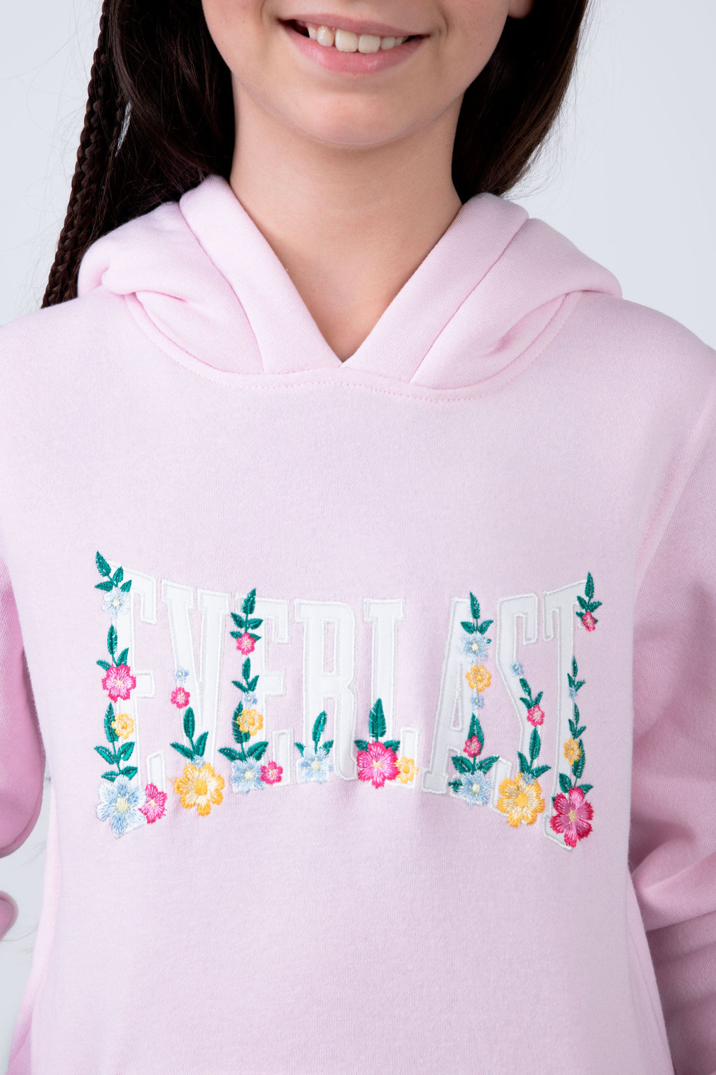 Poleron Hood Margarita Niña Rosado Everlast