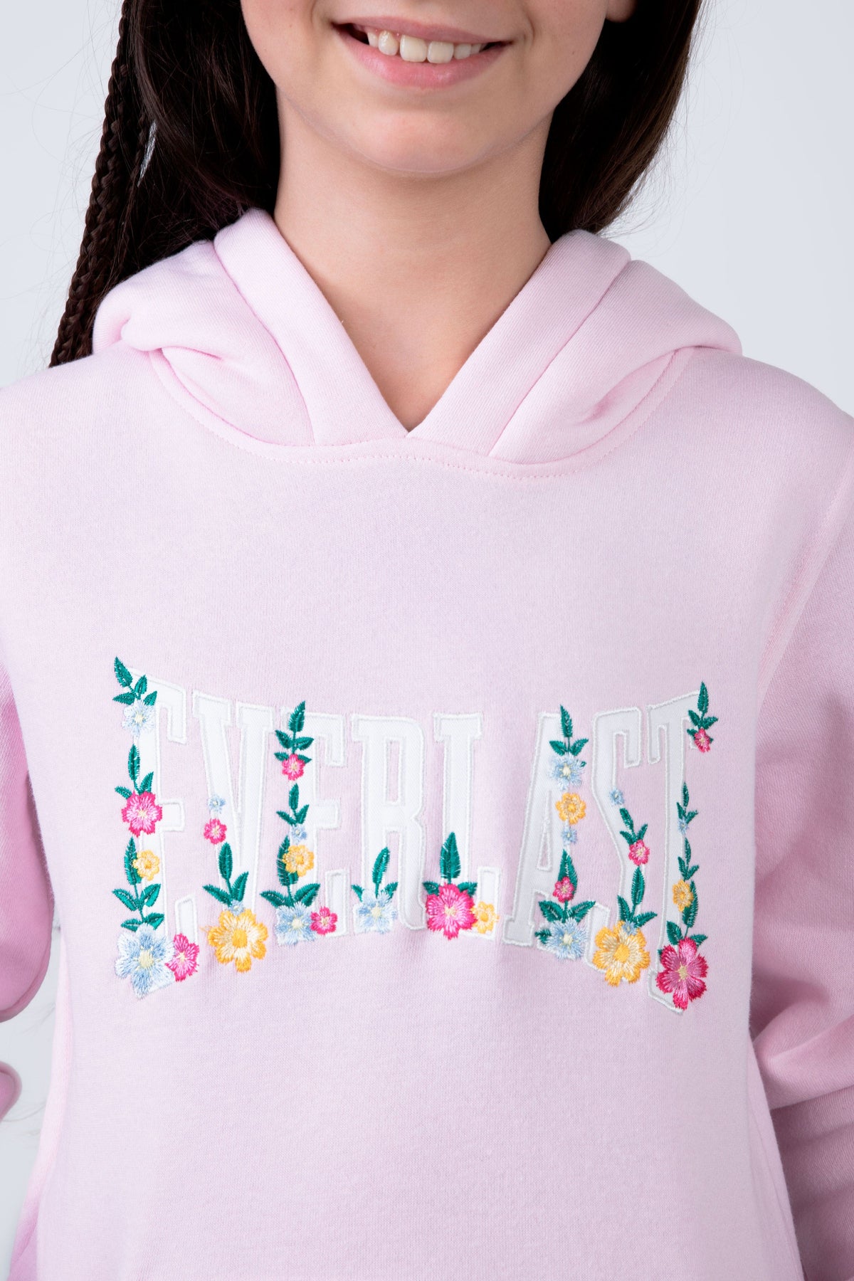 Poleron Hood Margarita Niña Rosado Everlast