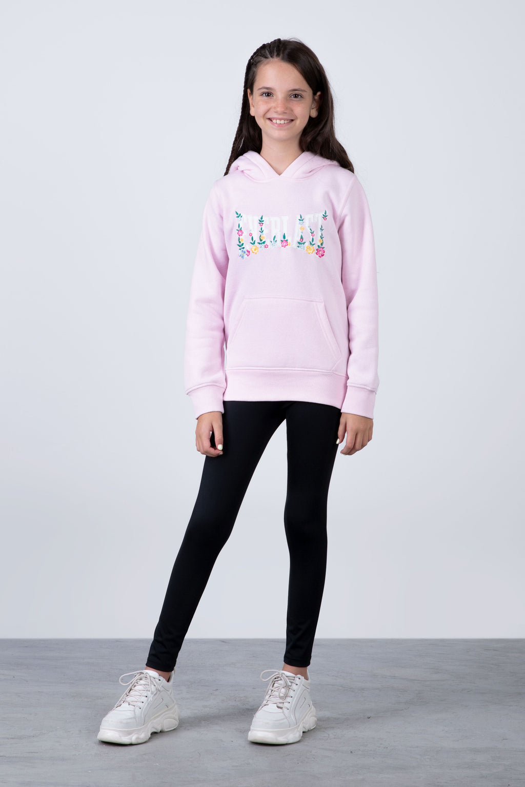 Poleron Hood Margarita Niña Rosado Everlast