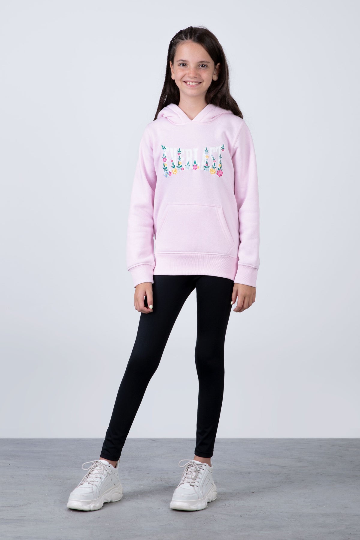 Poleron Hood Margarita Niña Rosado Everlast