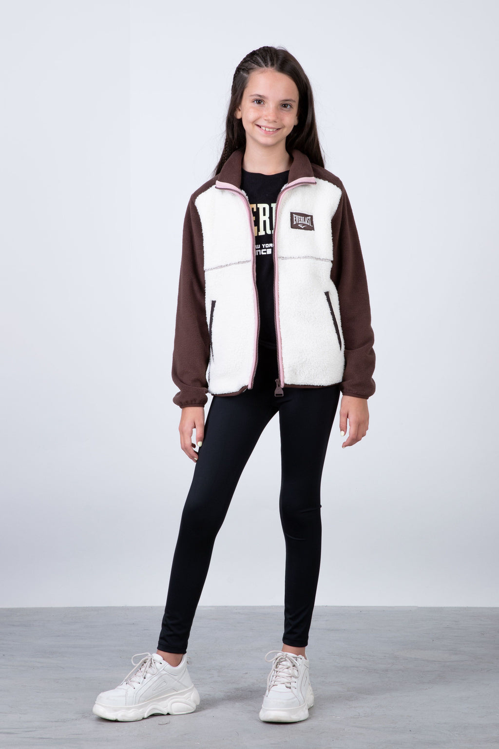 Chaqueta Polar Tilo Niña Café Everlast