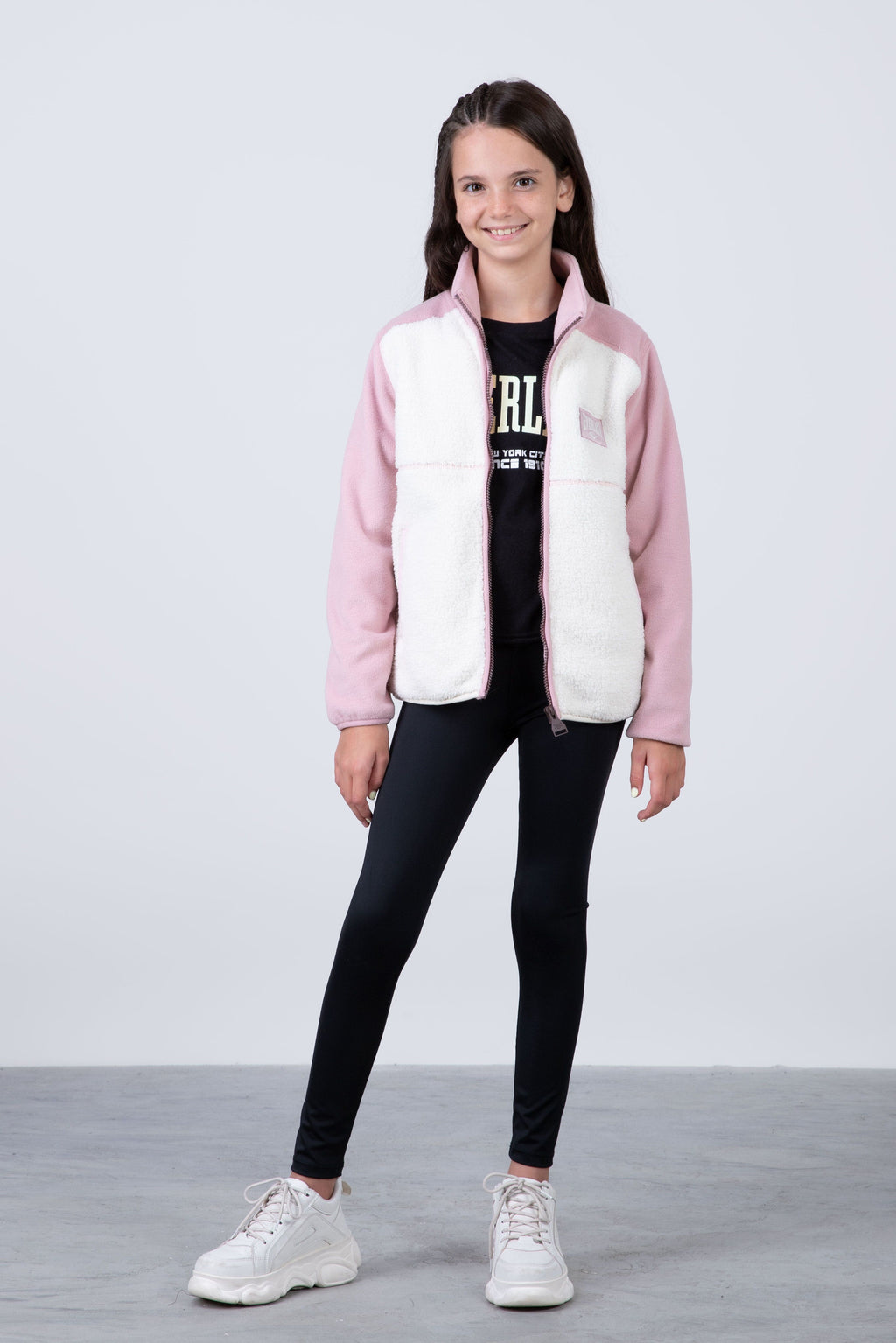 Chaqueta Polar Tilo Niña Rosado Everlast
