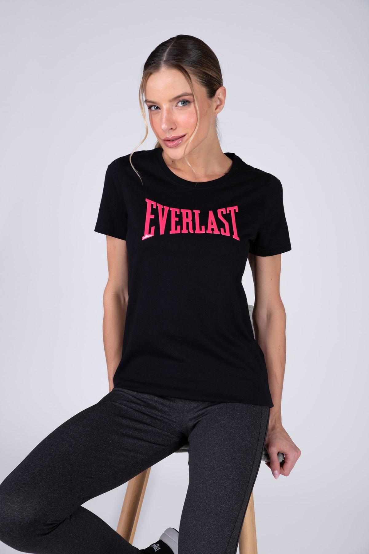 Polera Manga Corta Lookout Rosado Everlast
