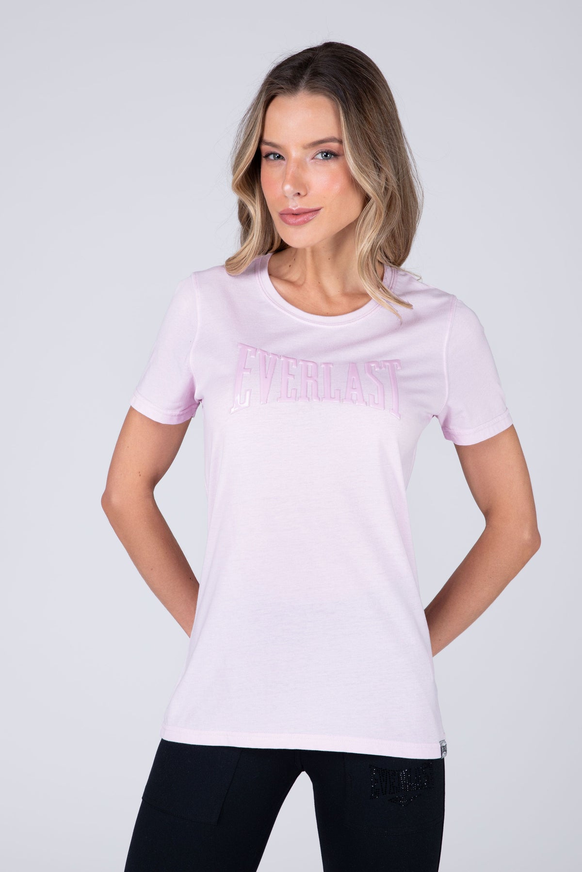 Polera Manga Corta Lookout Rosado Everlast
