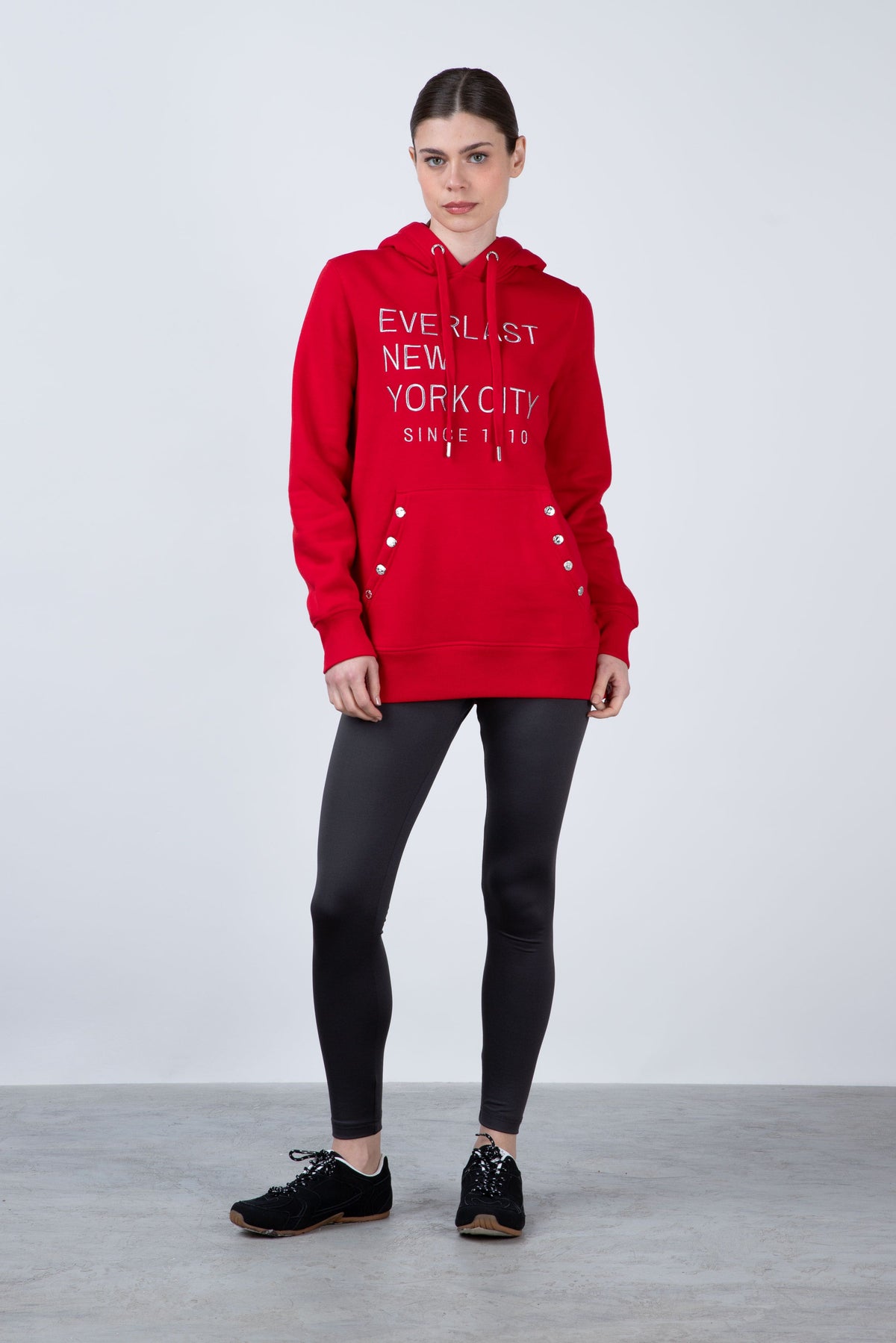 Poleron Hood Strong Rojo Everlast