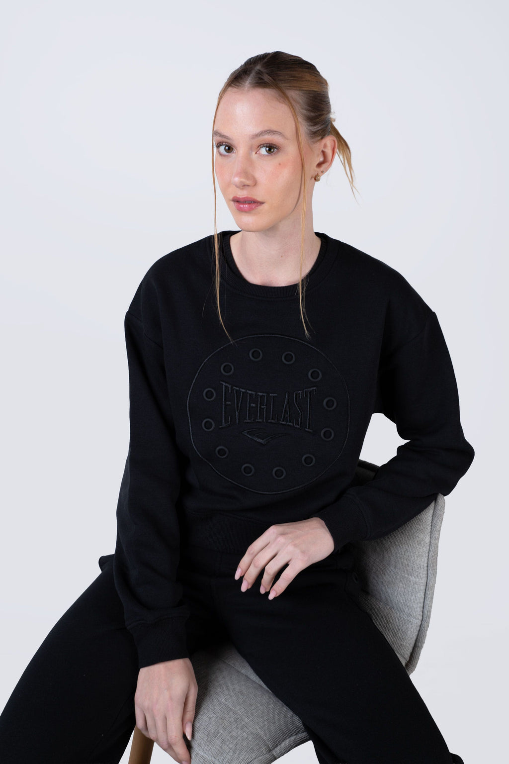 Poleron Crew Neck Eye Negro Everlast