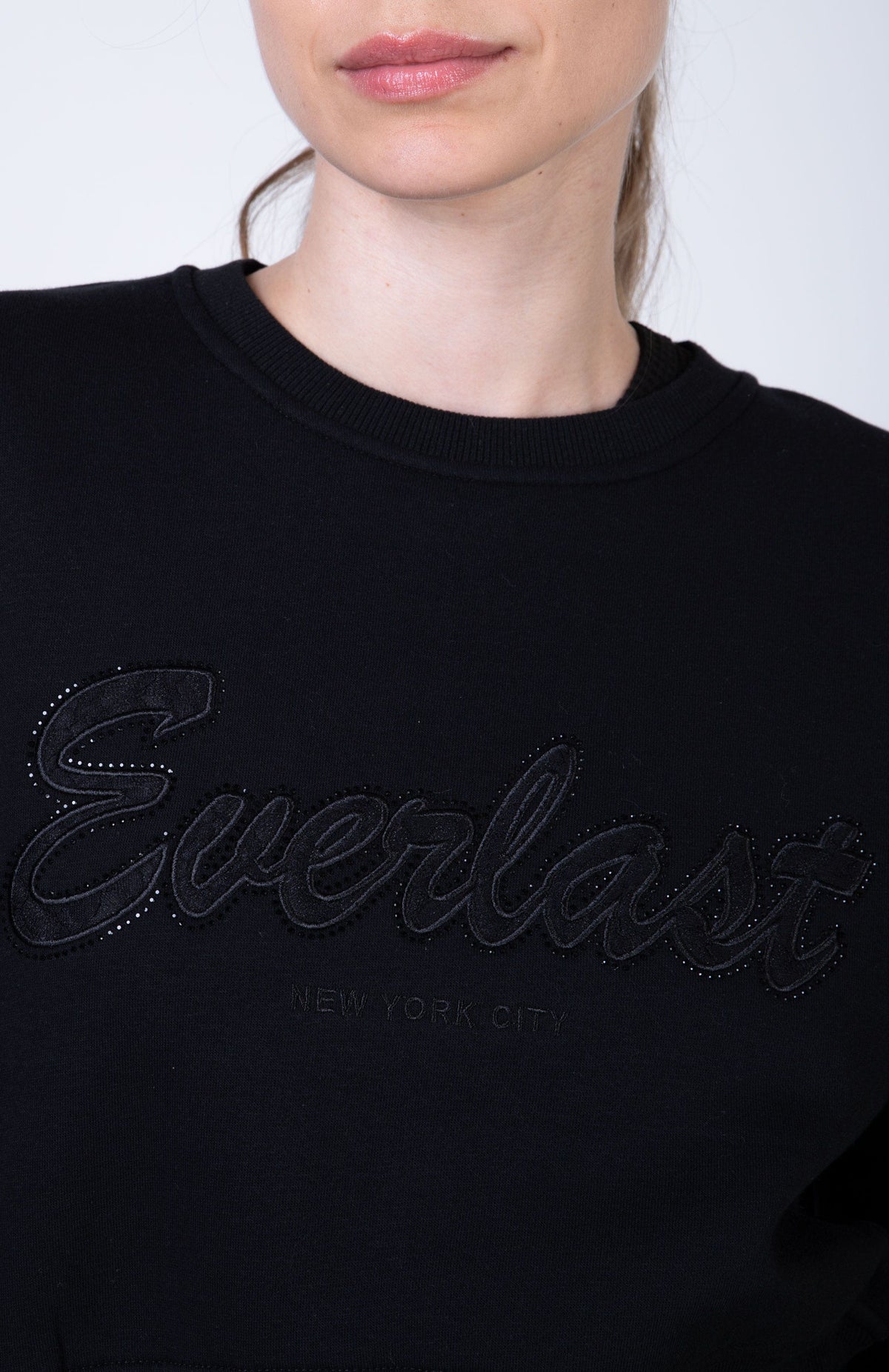 Poleron Crew Neck City Negro Everlast