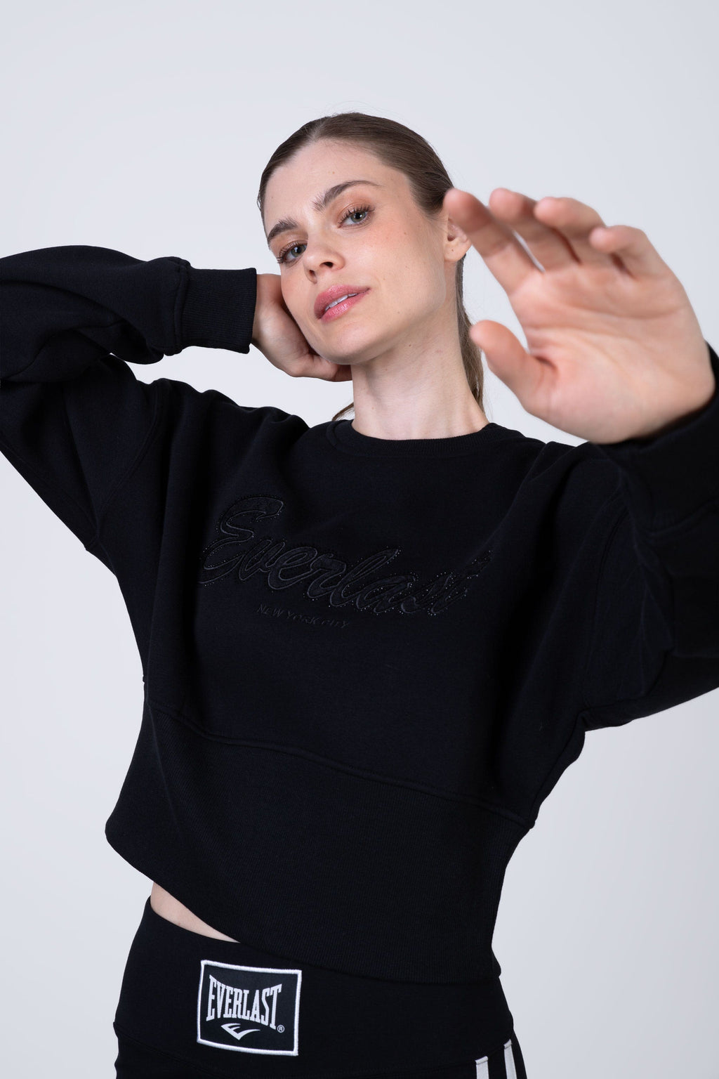 Poleron Crew Neck City Negro Everlast