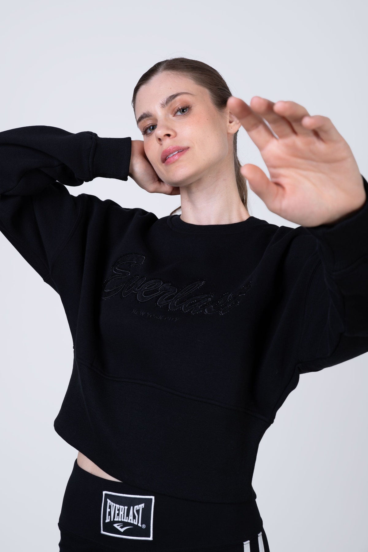 Poleron Crew Neck City Negro Everlast