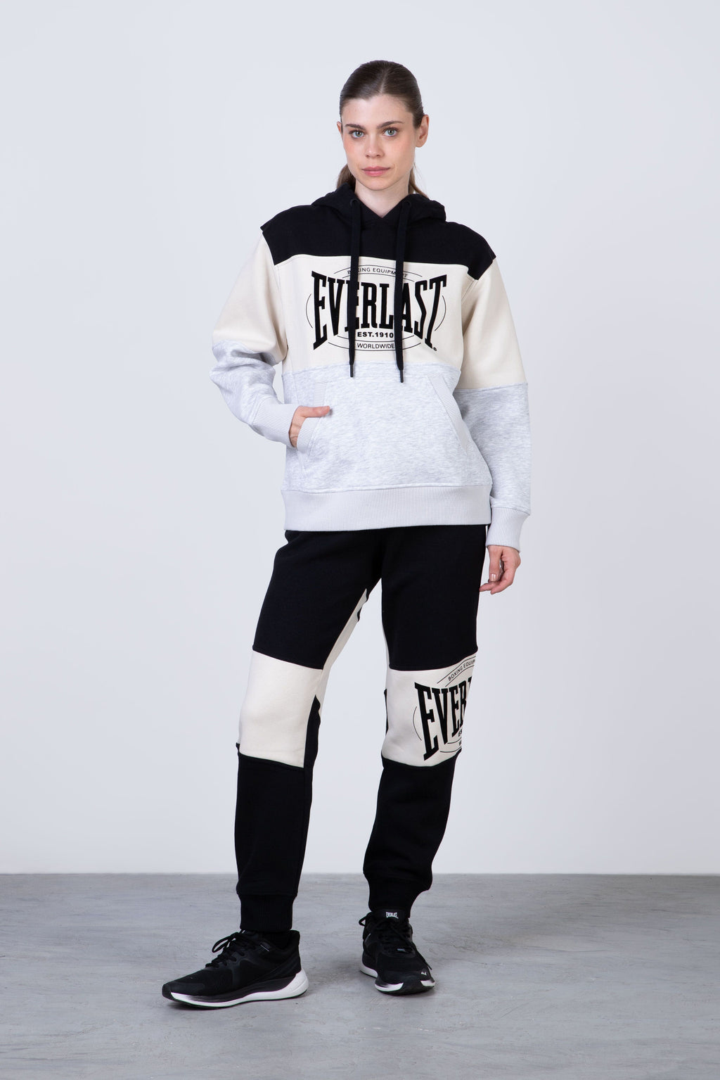 Poleron Hood Active Gris Everlast