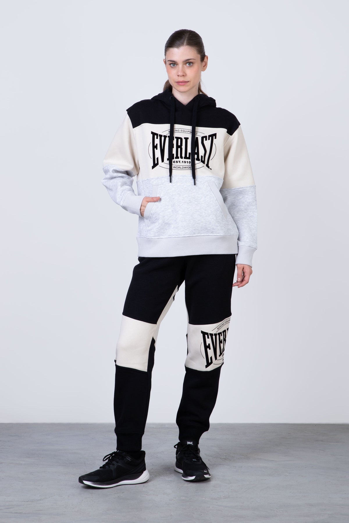 Poleron Hood Active Gris Everlast