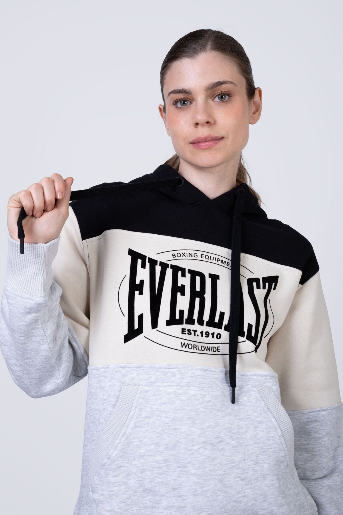 Poleron Hood Active Gris Everlast