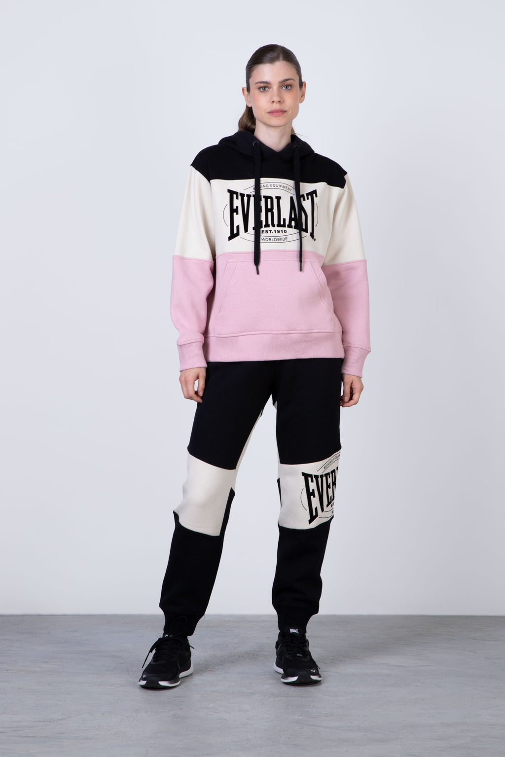 Poleron Hood Active Rosado Everlast