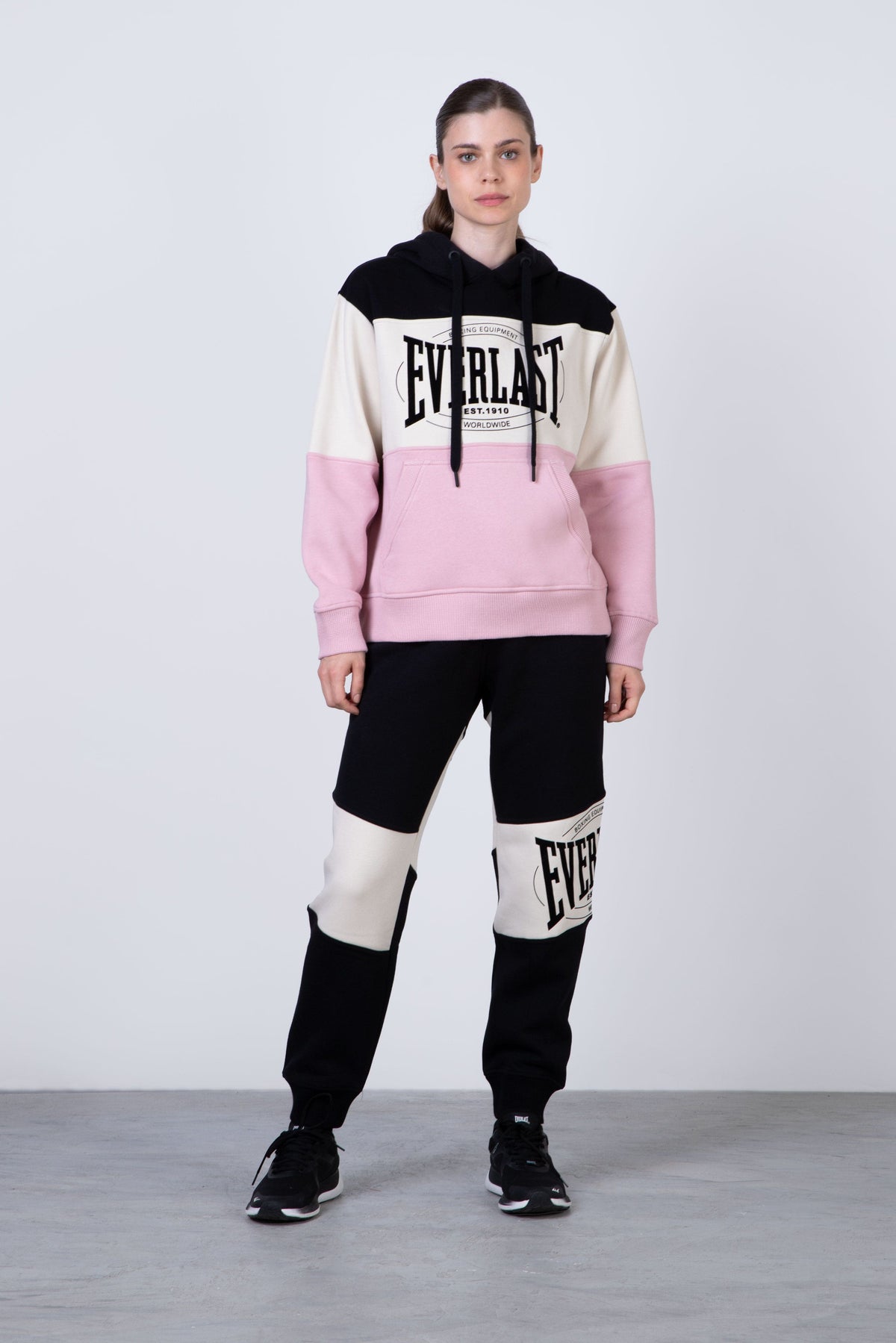 Poleron Hood Active Rosado Everlast
