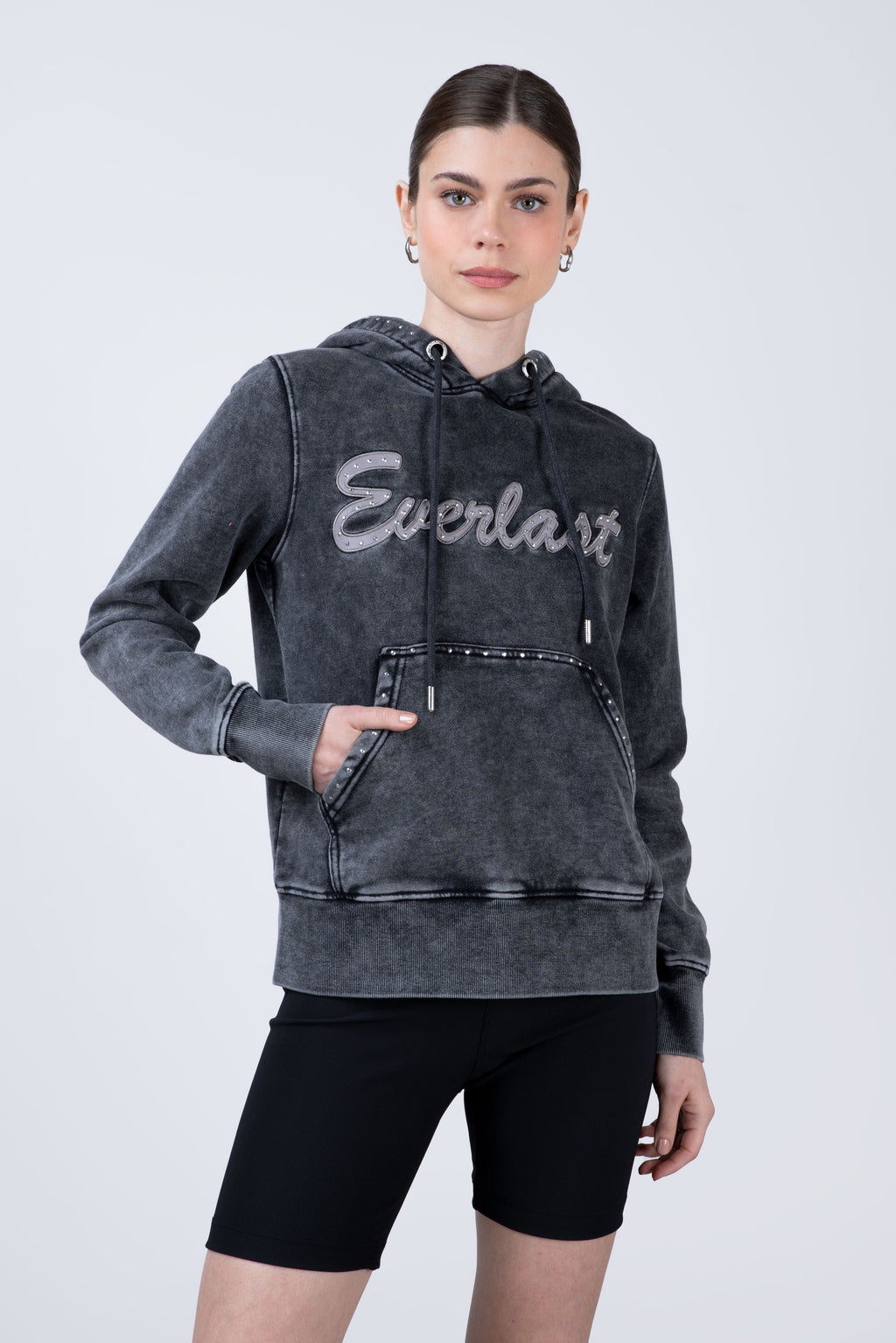 Poleron Hood London Gris Everlast