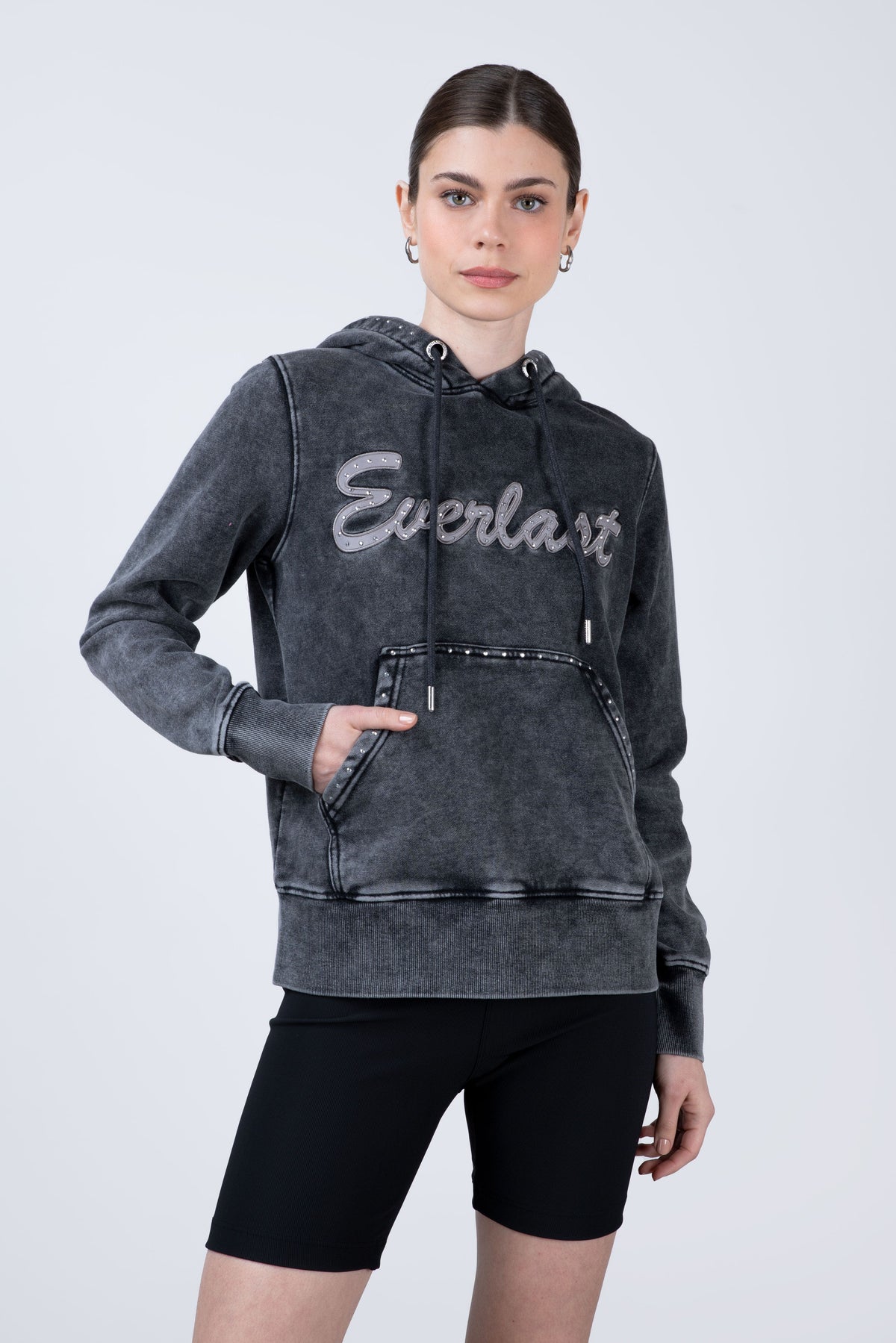 Poleron Hood London Gris Everlast