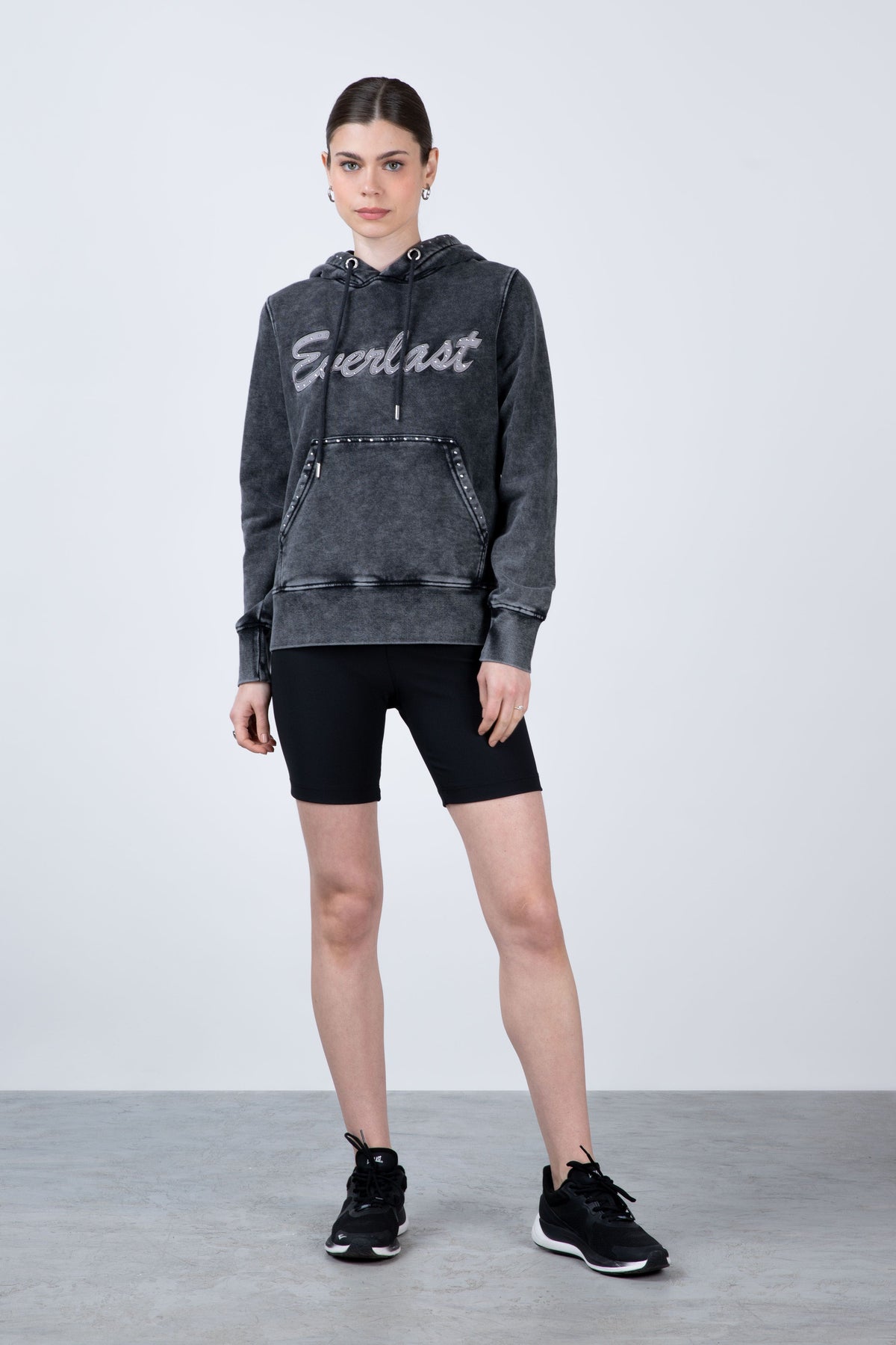 Poleron Hood London Gris Everlast