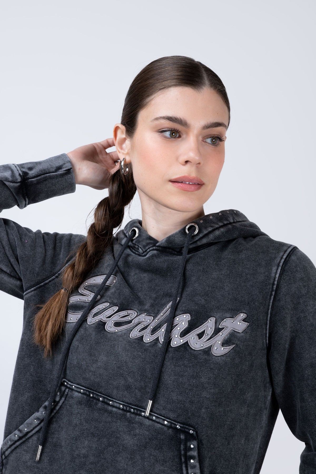 Poleron Hood London Gris Everlast