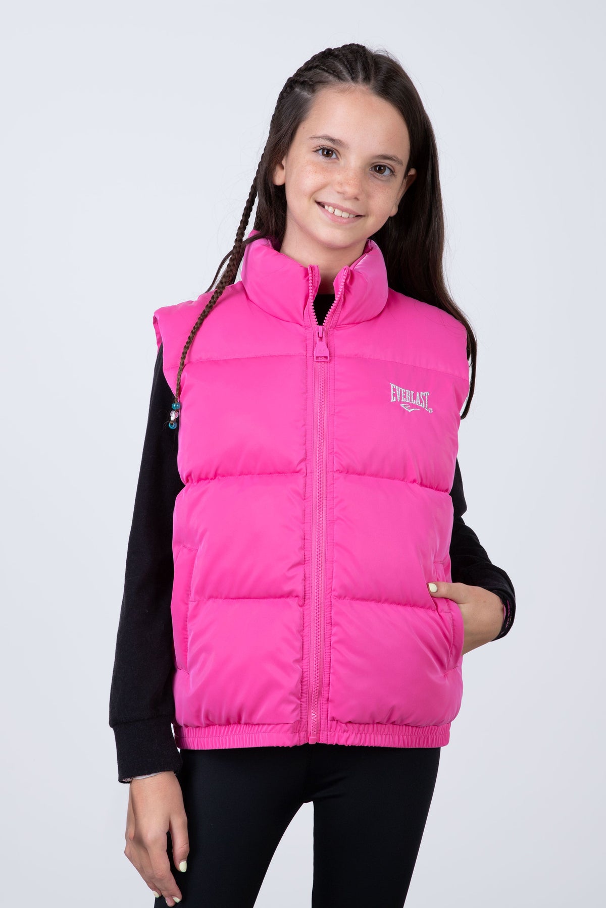 Parka Vest Flash Niña Rosado Everlast