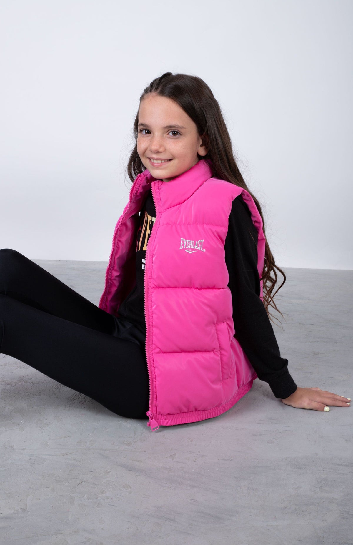 Parka Vest Flash Niña Rosado Everlast