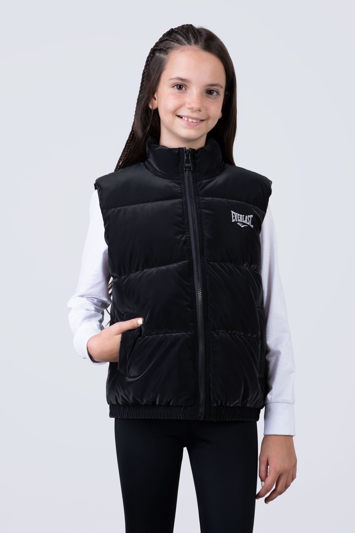 Parka Vest Flash Niña Negro Everlast