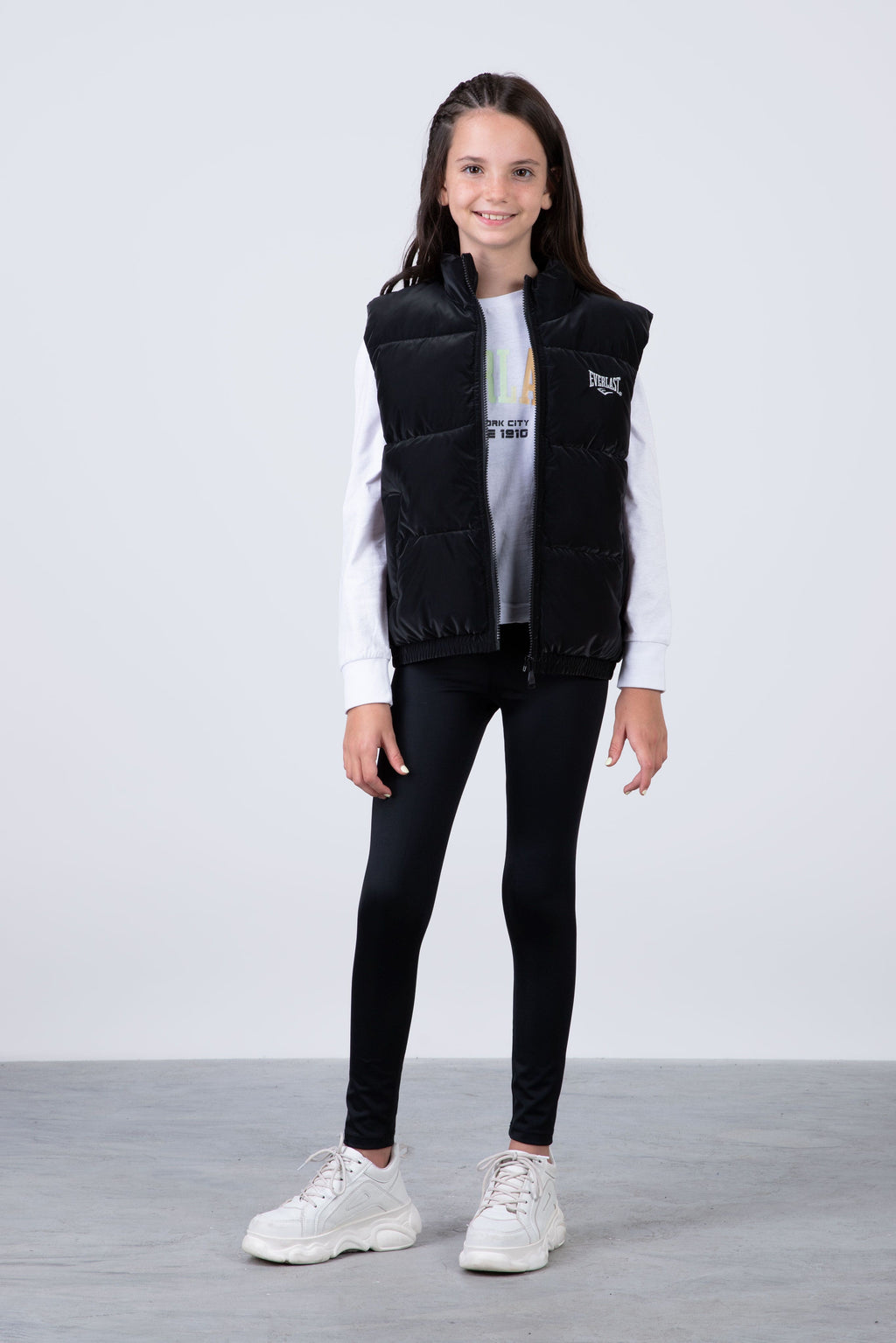 Parka Vest Flash Niña Negro Everlast