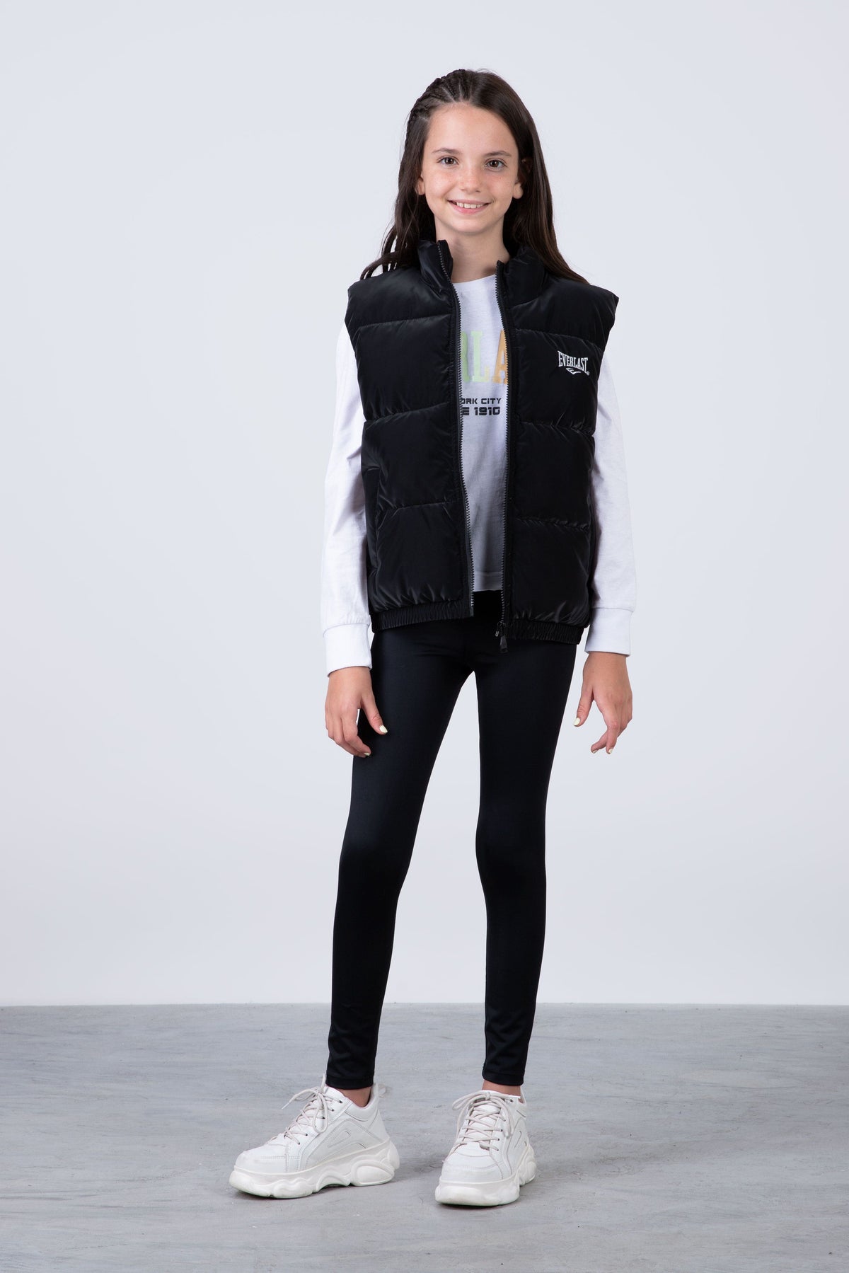 Parka Vest Flash Niña Negro Everlast