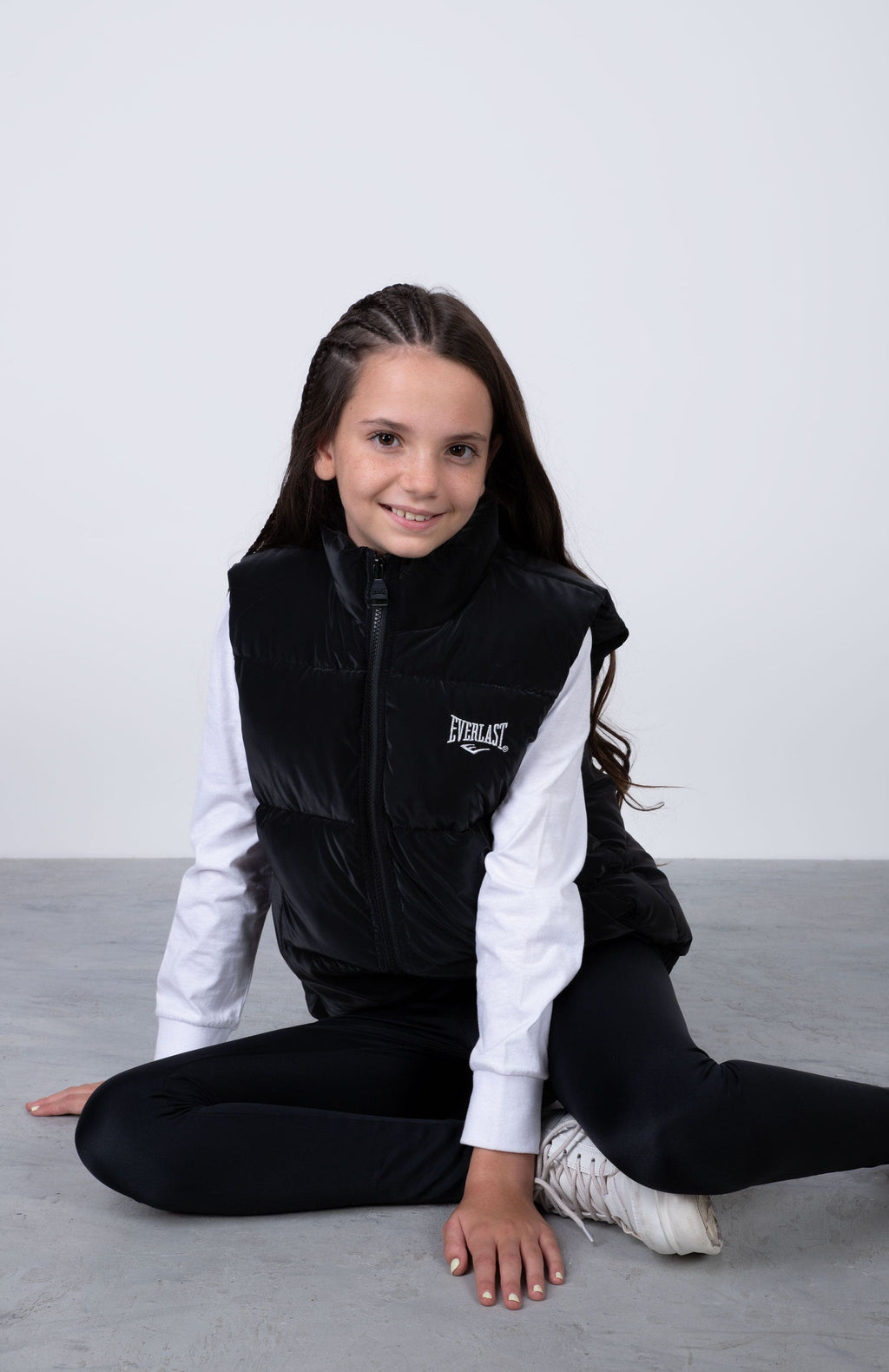 Parka Vest Flash Niña Negro Everlast