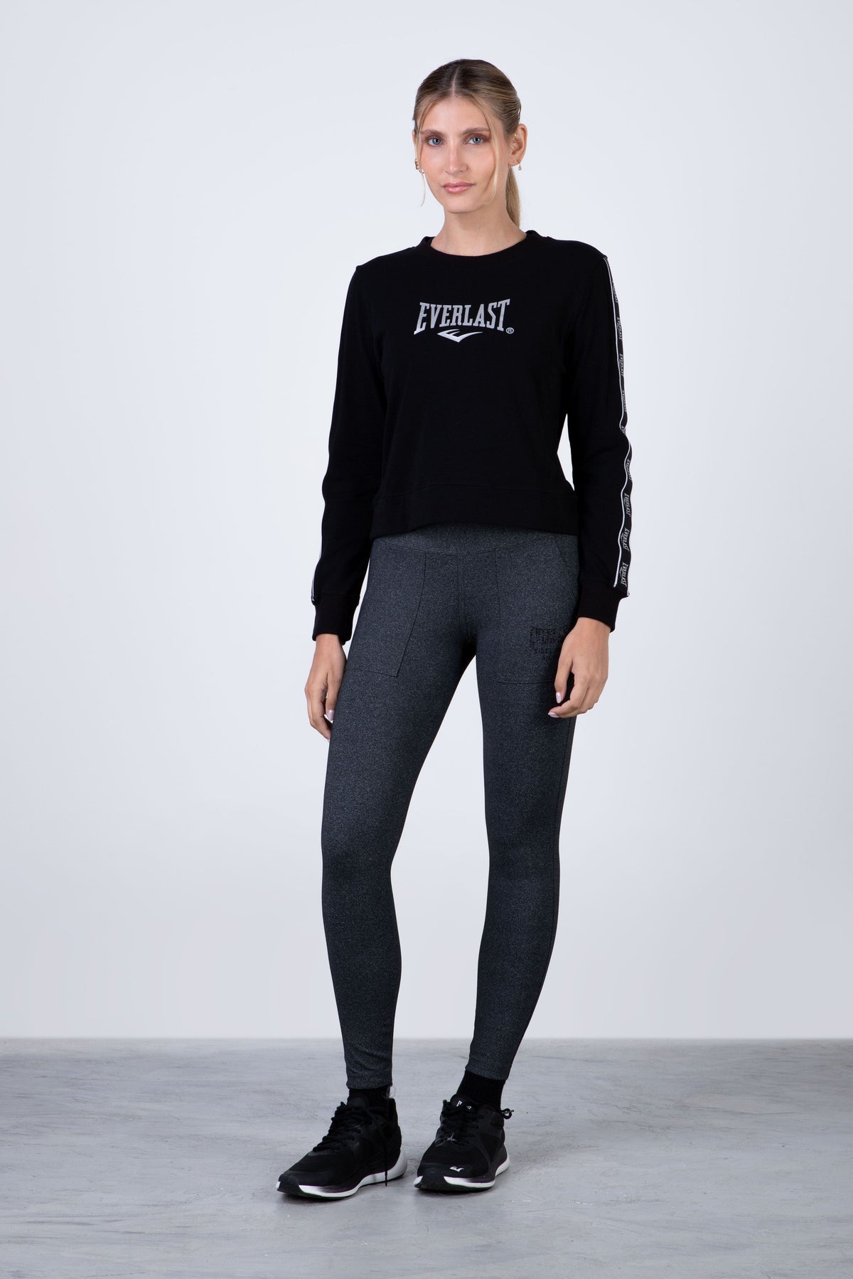 Polera Manga Larga Darkk Negro Everlast