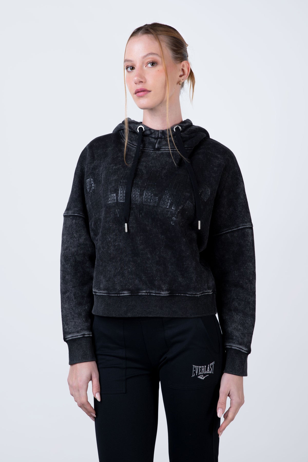 Poleron Hood Full Gris Everlast