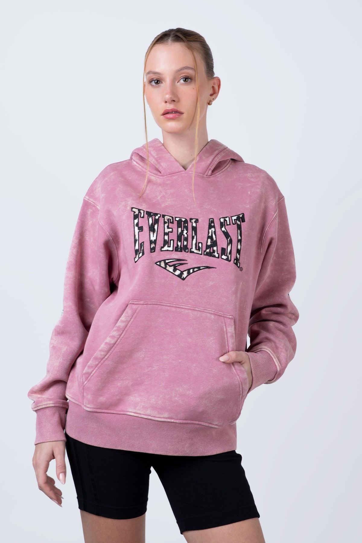 Poleron Hood French Rosado Everlast