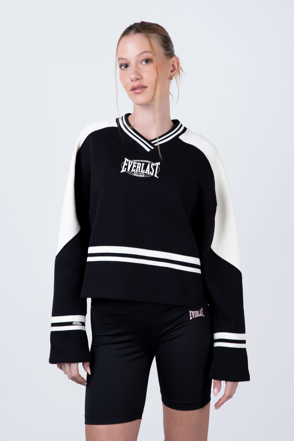 Poleron Crew Neck Peace Negro Everlast