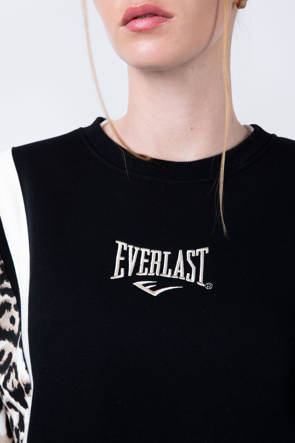 Poleron Crew Neck Tiger Negro Everlast