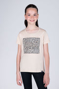 Polera Manga Corta Focus Niña Beige Everlast