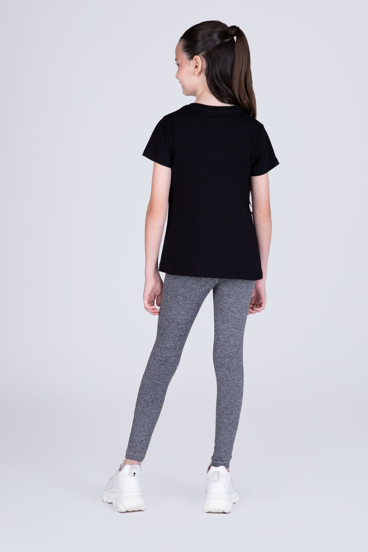 Polera Manga Corta Select Niña Negro Everlast