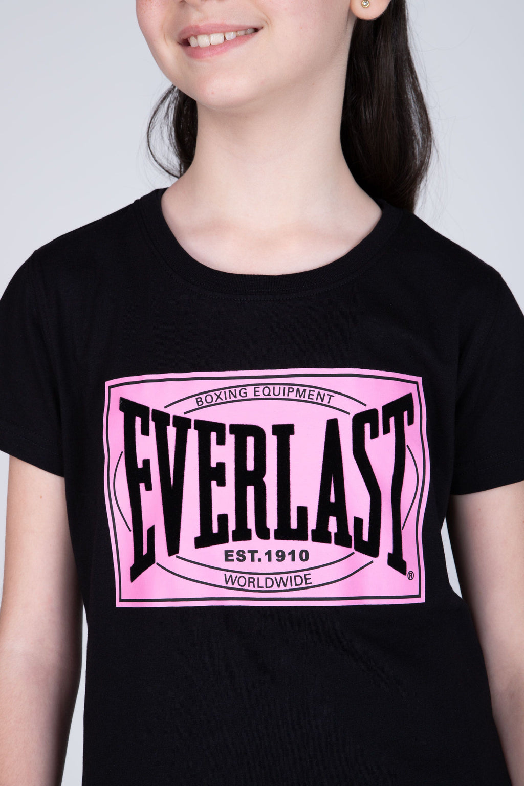 Polera Manga Corta Select Niña Negro Everlast