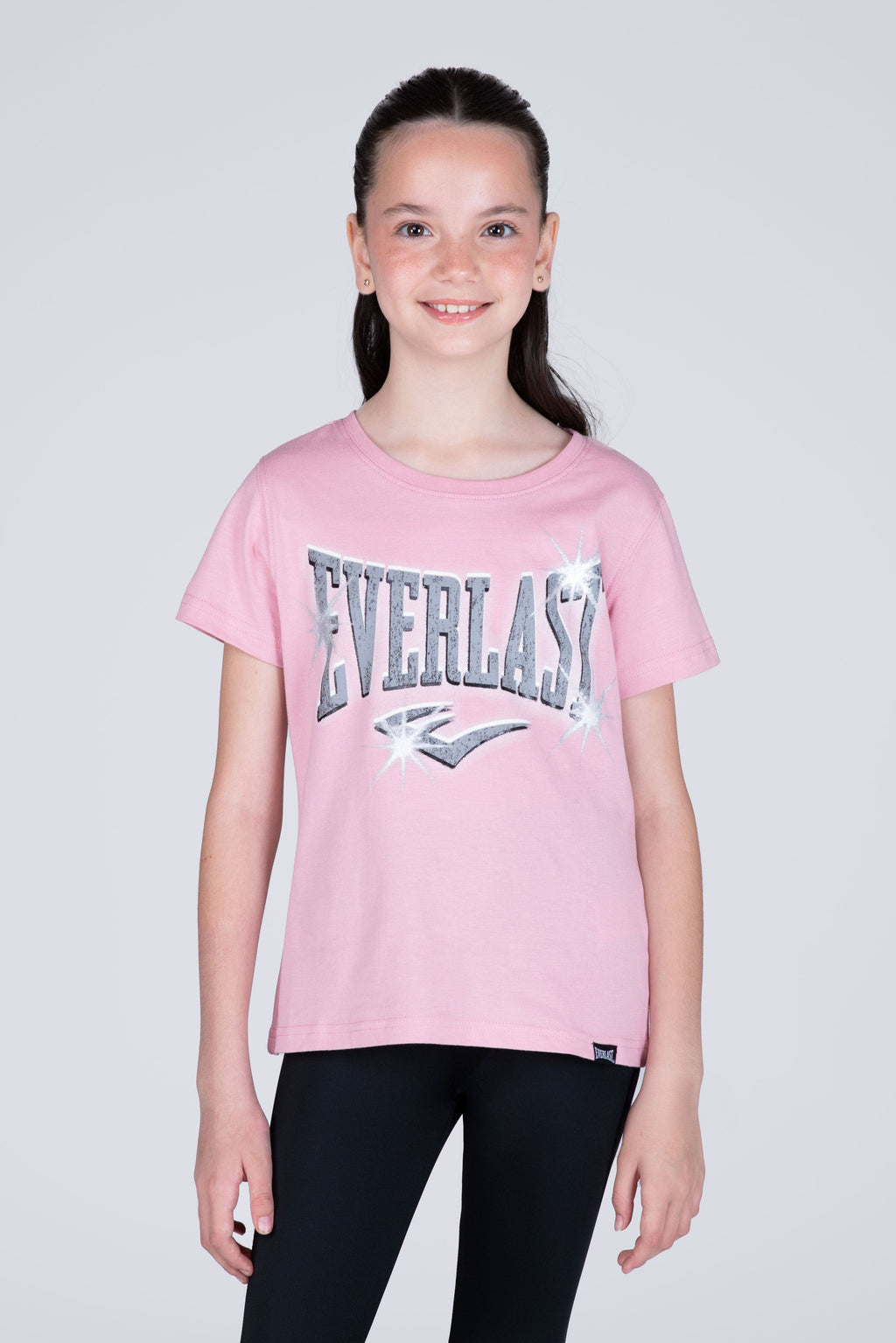 Polera Manga Corta Assist Niña Rosado Everlast