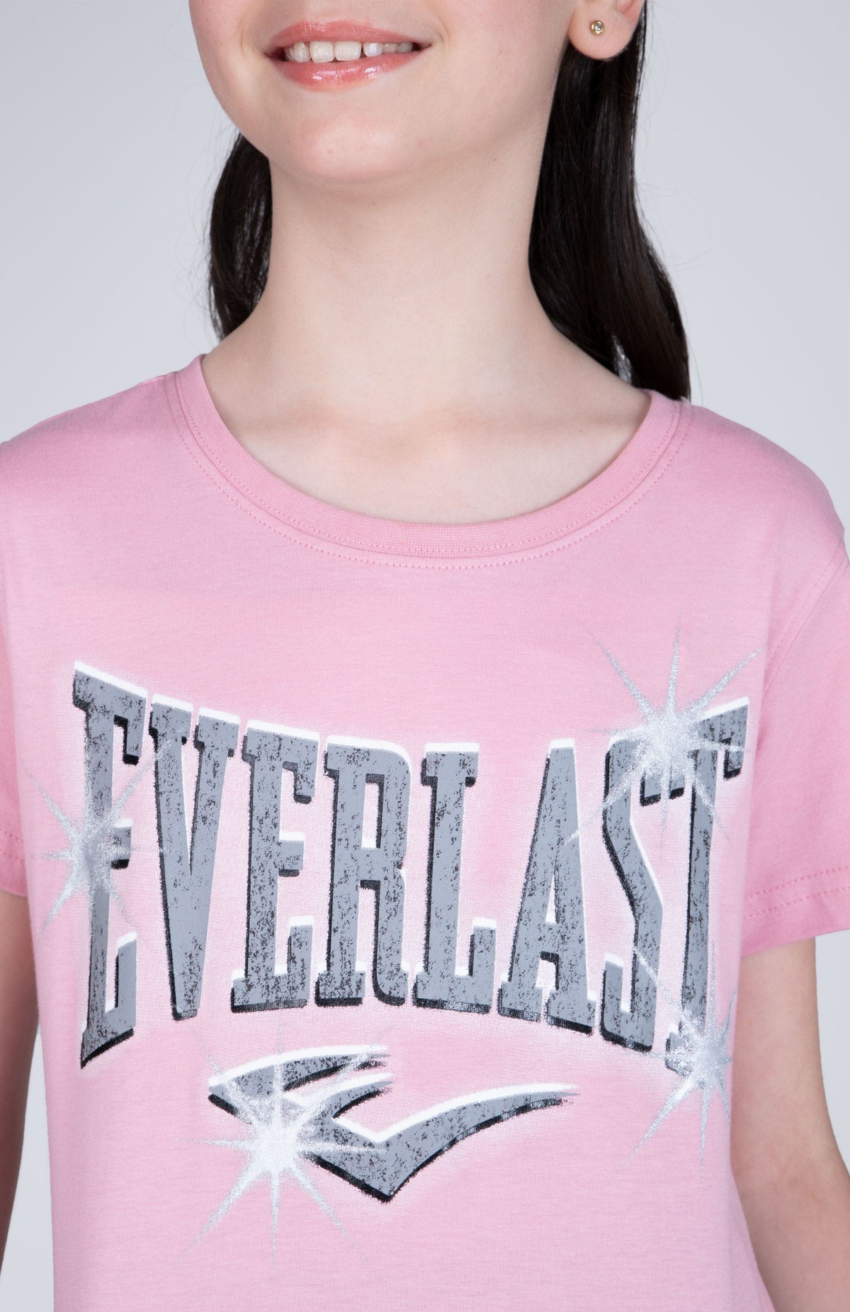 Polera Manga Corta Assist Niña Rosado Everlast