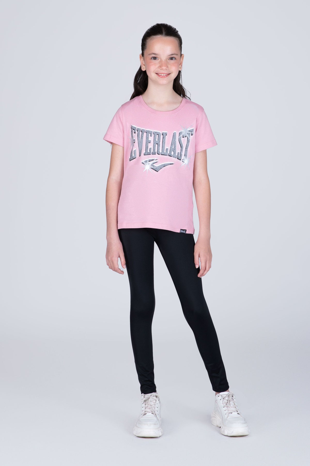 Polera Manga Corta Assist Niña Rosado Everlast