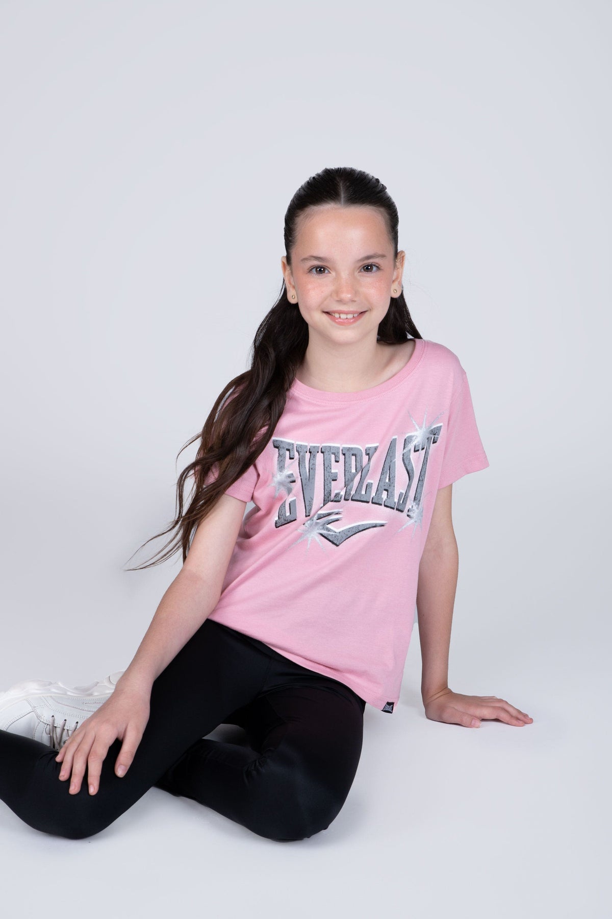 Polera Manga Corta Assist Niña Rosado Everlast