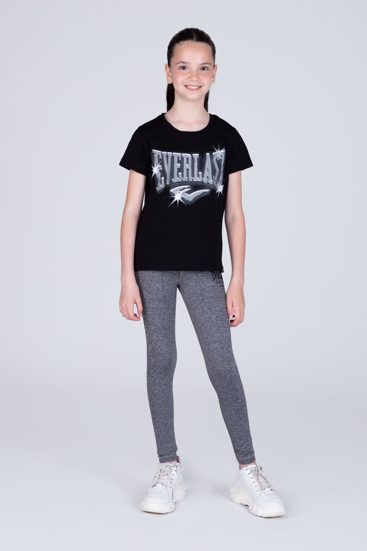 Polera Manga Corta Assist Niña Negro Everlast
