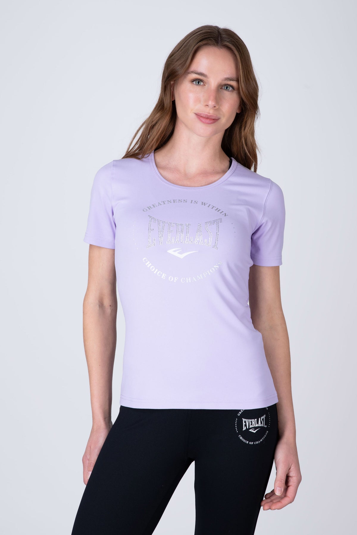 Polera Manga Corta Basic Morado Everlast