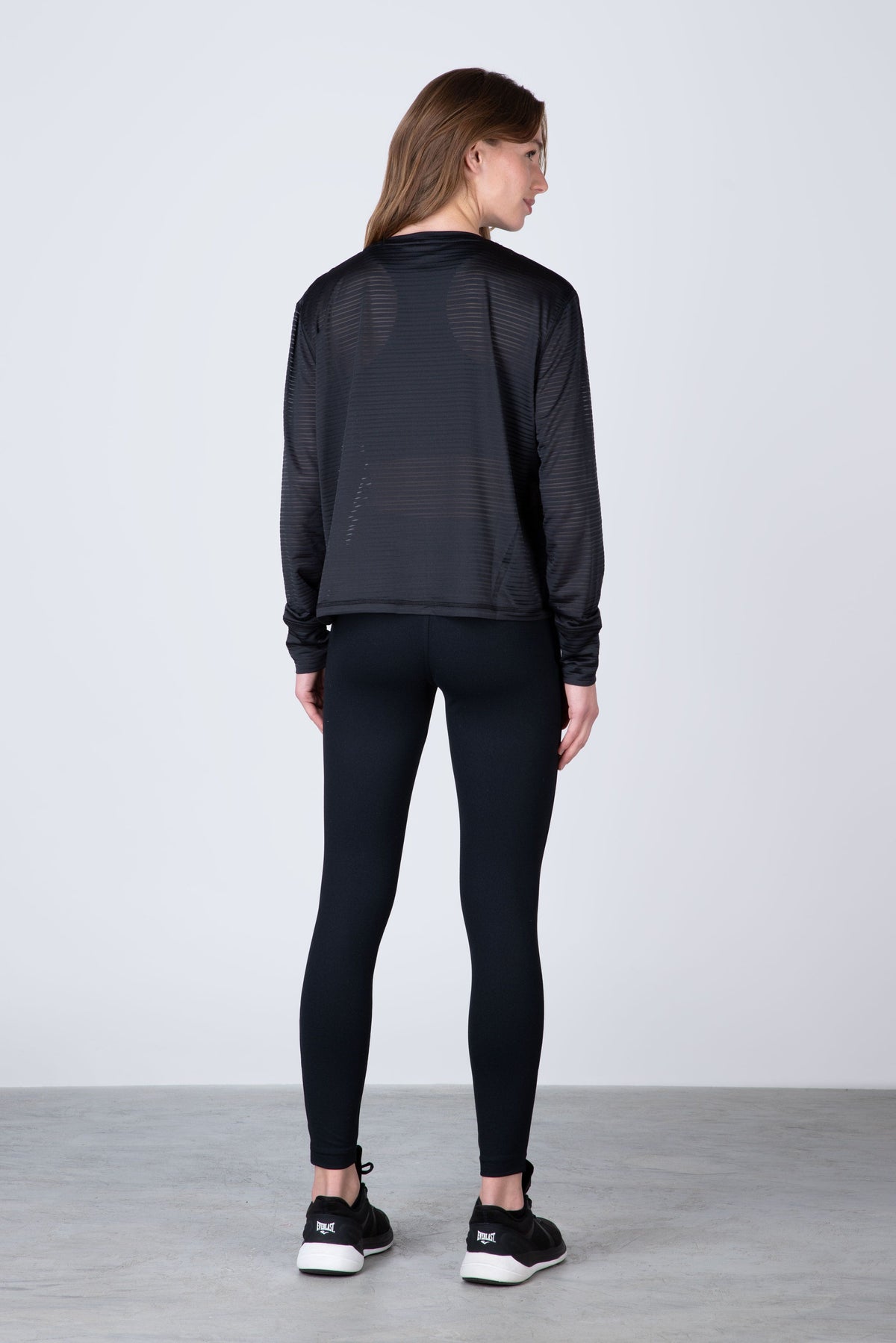 Polera Manga Larga Basic Negro