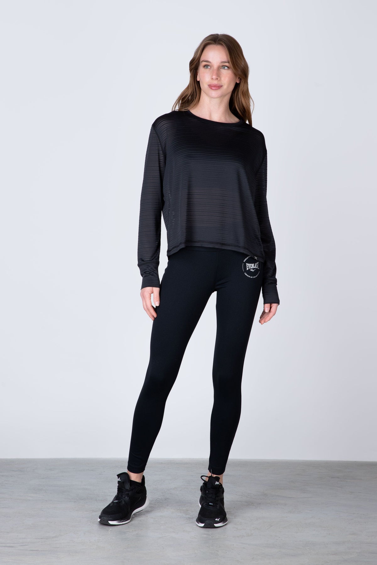 Polera Manga Larga Basic Negro